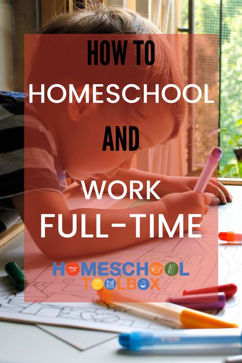 How homeschooling and working full time is possible with different family situations. Working And Homeschooling, Homeschooling While Working, Homeschool And Work Full Time, How To Homeschool, Homeschool Planning, Teaching High School, Remote Workers, Mom Tips, Full Time Work