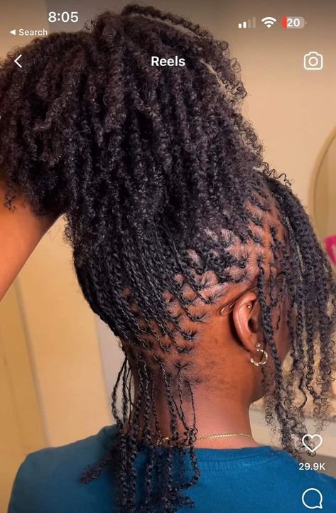 Style For Sister Locks, Black Hair Dye Colors, Small Twist Locs, Micro Nubian Twist Hairstyles, Microlocs On Thick Hair, Diamond Part Micro Locs, Microtwistlocs Styling, Micro 2 Strand Twist, Small Twist With Extensions