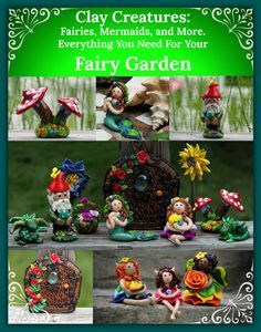 Oven Baked Clay Projects, Fairy Gate, Polymer Clay Fairy Garden, Clay Fairy Garden, Happy Family Art, Fairy Clay, Oven Baked Clay, Yule Crafts, Clay Creatures