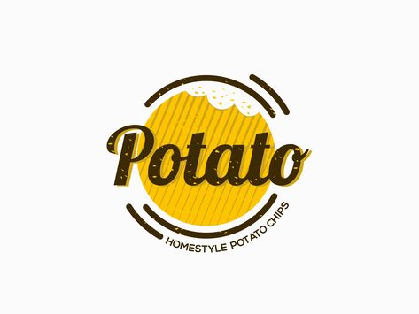 Snack Logo, Potato Snack, Module Design, Food Logo Design Inspiration, Potato Snacks, Food Logo Design, Restaurant Logo, A Potato, Restaurant Logo Design