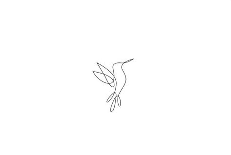 One Line Hummingbird Tattoo, Humming Bird Tattoos For Women, One Line Drawing Tattoo, Tattoo Ideas Line Art, Minimalist Hummingbird, Tattoos Simplistic, Continuous Line Tattoo, Line Drawing Tattoos, Modern Art Tattoos