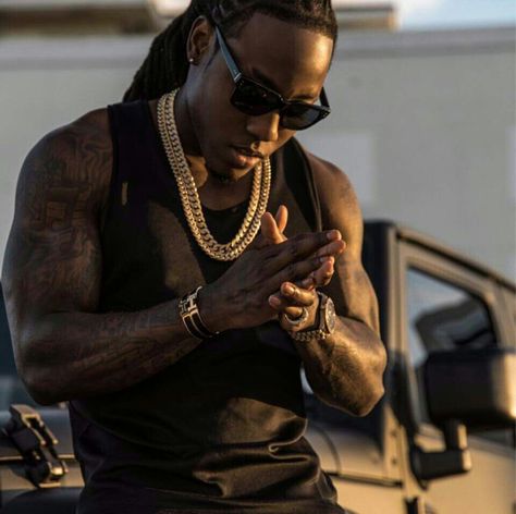 Ace Hood Ace Hood, Black God, Be Calm, Black Tattoos, Im In Love, Rappers, Mens Bracelet, Beautiful People, Mens Sunglasses