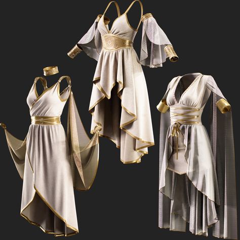 Greek Mythology Inspired Outfits, Divine Sorcerer, Artemis Outfit, Artemis Cosplay, Greek Clothes, Fantasy Attire, Greek Outfit, Dress Armor, Greek Dress