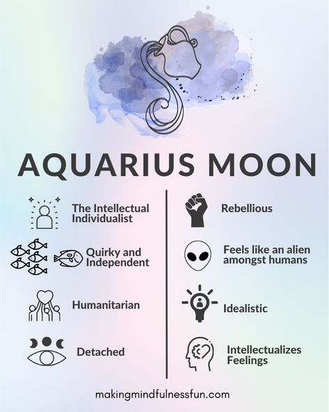 Aquarius Moon Traits, Moon Sign Aquarius, Moon In Aquarius Aesthetic, Aquarius Moon Woman, Aquarius Emotions, Moon In Aquarius Woman, Aquarius Birth Stone, Aquarius Moon Aesthetic, Aquarius Core