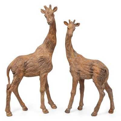 Giraffe Statue, Giraffes Statues, Giraffe Family, African Sculptures, Rabbit Figurine, Family Decor, Horse Figurine, Papel Mache, Horse Sculpture