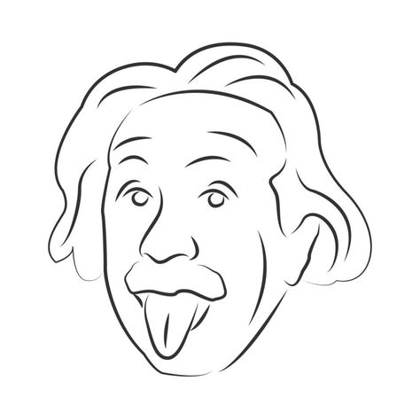 Albert Einstein Drawing Easy, Albert Einstein Drawing, Einstein Drawing, Simple Drawings, Vision Board Images, Albert Einstein, Easy Drawings, Einstein, Female Sketch