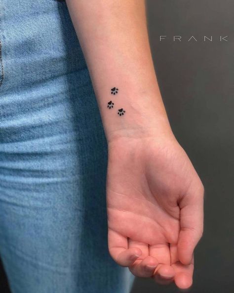 Cat Paw Tattoos, Tiny Paw Print, Tiny Wrist Tattoos, Pawprint Tattoo, Dog Paw Tattoo, Paw Tattoo, Inspiration Tattoos, Small Wrist Tattoos, Wrist Tattoos For Women