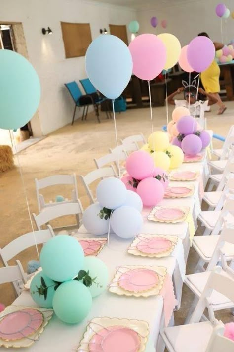 Some Bunny Is One Party Tables Pastel Party Table Setting, Two Sweet Table Decor, Kids Table Decor, Pastel Treat Table, Kids Party Table Decor, 1st Birthday Table Decorations, Kids Table Party, Pastel Table Decor, Pastel Decorations Party