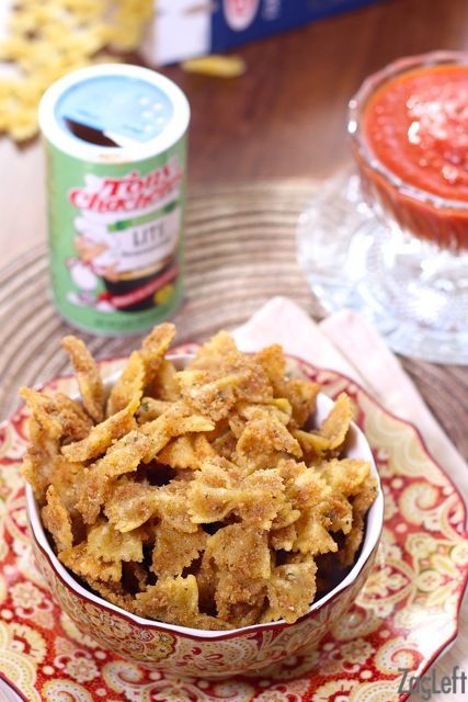 Fried Bowtie Pasta – cooked pasta seasoned with cajun spices and fried.  A crisp and tasty Louisiana snack served with a marinara dipping sauce. Fried Bowtie Pasta, Bow Tie Pasta Recipe, Pasta Seasoning, Fried Pasta, Pasta Chips, Cooked Pasta, Seasoned Bread Crumbs, Beans And Rice, Appetizers Recipes