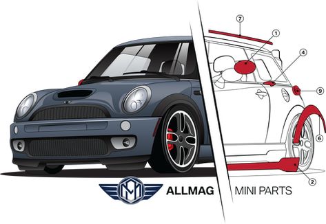 New and Used OEM MINI Cooper Parts – ALLMAG Auto Parts Mini Cooper Custom, Mini Coopers, Bmw Parts, Mini S, Future Cars, Mini Cooper S, Cooper S, Future Car, Tampa Fl