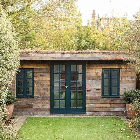 Outbuilding Ideas, Brick Shed, Garden Office Shed, Garden Workshop, Office Shed, Garden Cabins, Garden Home Office, Secret Hideaway, Studio Shed