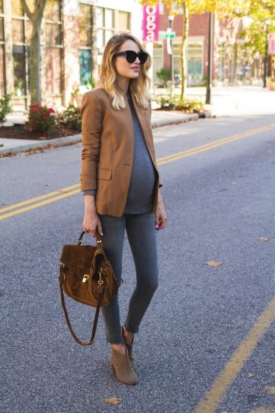 Maternity style Outfit Con Blazer, Prego Outfits, Pregnant Outfit, Baby Bump Style, Preggo Fashion, Maternity Chic, Cute Maternity Outfits, Stylish Maternity Outfits, Fall Maternity