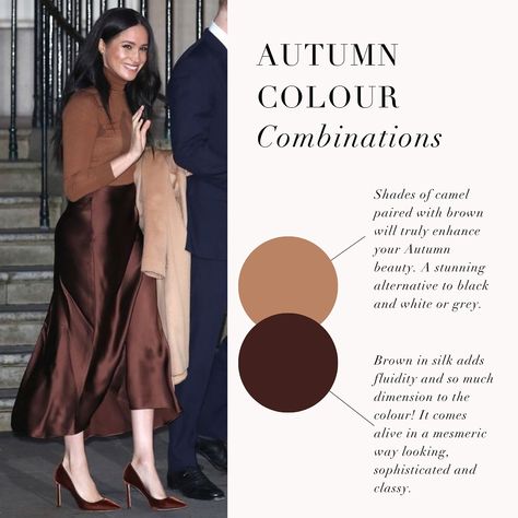 Autumn Palette inspiration for all of the Autumn beauts 🍂 . #coloranalysis #colouranalysis #autumnpalette #softautumn #trueautumn #darkautumn #deepautumn #coloranalyst Autumn Colour Combinations, Deep Autumn Makeup, Theatrical Romantic Style, Wardrobe Color Guide, Deep Autumn Palette, Autumn Color Palette Fashion, Deep Autumn Color Palette, Autumn Palette, Colour Analysis