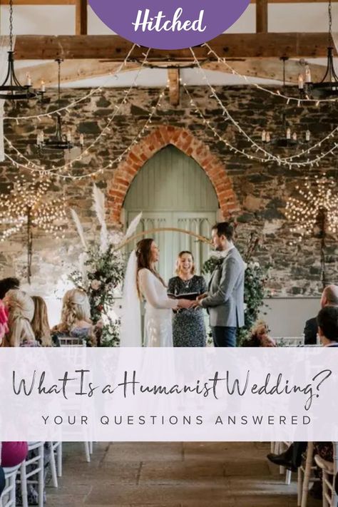 Curious about what a humanist wedding is, what a humanist celebrant does and if a humanist ceremony might be right for you? Here's your ultimate guide. Humanist Wedding Ceremony, Religious Wedding, Sand Ceremony, Nontraditional Wedding, Civil Ceremony, Wedding Ceremonies, Marriage Ceremony, Fun Couple, Wedding Planning Tips