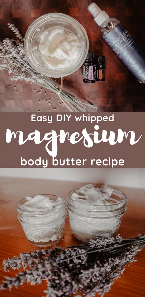 Magnesium Butter, Magnesium Body Butter, Body Butter Recipe, Magnesium Lotion, Homemade Body Butter, Lotion Recipe, Diy Body Butter, Body Butters Recipe, Diy Lotion