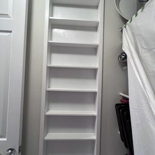 Shoe Rack Between Studs, Shelves Between Studs Bathroom, Inbetween Stud Storage, Shelf Between Studs, Pocket Shelves In Wall, Between Stud Shoe Storage, Recessed Storage Between Studs, Cabinet In Between Studs, Shoe Storage Between Studs