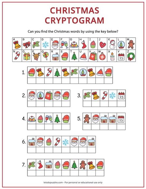 Christmas Cryptogram Printable Puzzle for Kids Free Holiday Activities, Christmas Cross Word Puzzle, Xmas Kids Activities, Christmas Activities School, Christmas Puzzles Printables Free, Christmas Puzzles For Adults, Christmas Crossword Free Printable, Christmas Crossword Puzzles For Kids, Christmas Cryptogram