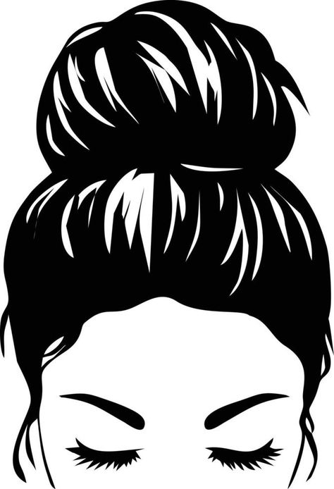 Vector illustration woman hair tied isolated on white background Hair, Bun Hairstyles, Bun Hairstyles For Women, Messy Bun Hairstyles, Hairstyles For Women, Messy Bun, The Go, Hairstyles, For Women