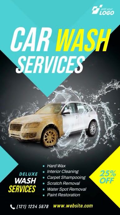 Car Wash Posters, Self Service Car Wash, Cleaning Service Flyer, Story Templates Instagram, Wash Car, Car Wash Services, Promotional Flyers, Social Media Planning, Car Washing