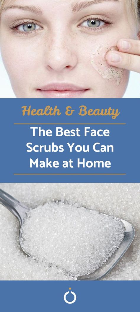 The Best Face Scrubs You Can Make at Home How To Make Facial Scrub At Home, Home Remedy Face Scrub, Best Exfoliator For Face At Home, Diy Acne Face Scrub, Diy Facial Scrub For Dry Skin, Homemade Facial Exfoliator, How To Make A Facial Scrub Homemade, Home Made Scrubs Face Exfoliate, Home Made Exfoliating Scrub Face