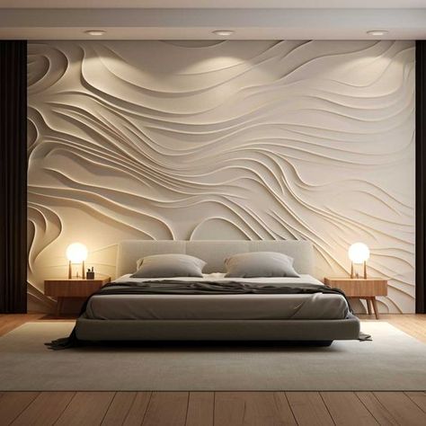 11+ Creative PVC Wall Design Inspirations for Contemporary Bedrooms • 333k+ Inspiring Lifestyle Ideas Interior Wall Design Ideas Creative, Bedroom Wall Designs Creative, Big Wall Design, Pvc Wall Design, Wall 3d Design, Luxury Accent Wall, Elevate Bedroom, Contemporary Bedroom Interior Design, Modern Chic Bedroom