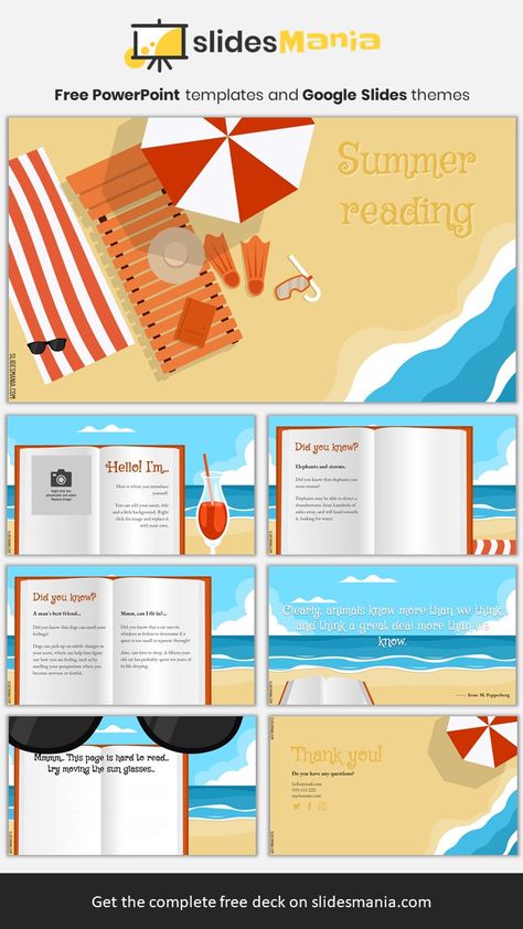 Book Club Template, Book Analysis, Cute Powerpoint Templates, Reading Summer, Summer Book Club, Free Powerpoint Presentations, School Study Ideas, Presentation Slides Design, Book Presentation