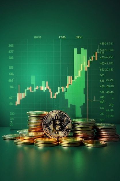 Photo bitcoin is going up on the chart | Premium Photo #Freepik #photo Bitcoin Images, Bitcoin Background, Paradise Images, Bitcoin Trading, Investment Tips, Crypto Bitcoin, Crypto Trading, Cute Wallpaper For Phone, Go Up