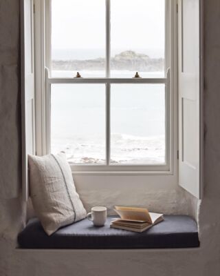 Nordic Coastal Interior, Seaside Cottage Interior, Mousehole Cornwall, Cottage Windows, Minimalist Coastal, Self Catering Cottages, Cottage By The Sea, Cottage Interior, Seaside Cottage