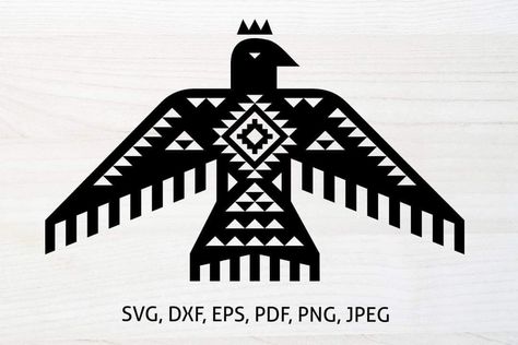 Thunderbird Symbol, Native American Thunderbird, Native American Eagle, Western Prints, Cricut Monogram, Meaningful Tattoo Quotes, Boho Birds, Temple Decor, Native American Symbols