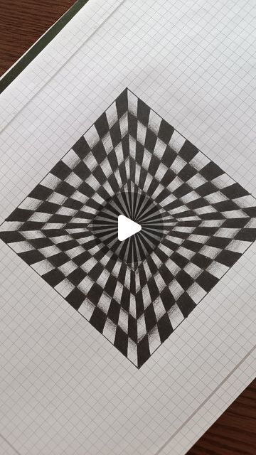 3d Art Drawing Optical Illusions, 3d Pattern Drawing, 3d Drawings Easy Optical Illusions, 3d Optical Illusions Drawing Easy, Optical Illusion Drawings On Graph Paper, Animated Optical Illusion Printable, Connor Price, Geometric Patterns Drawing, Illusions Art