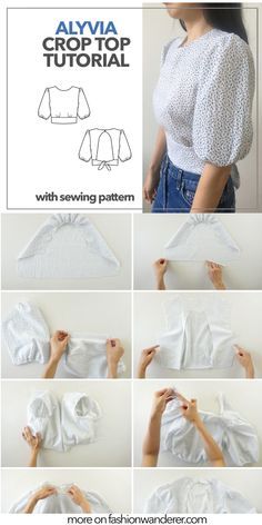 Start a new hobby Sew Ins, Haine Diy, Diy Tops, Top Sewing, 자수 디자인, Diy Sewing Pattern, Blouse Diy, Sewing Design, Top Sewing Pattern