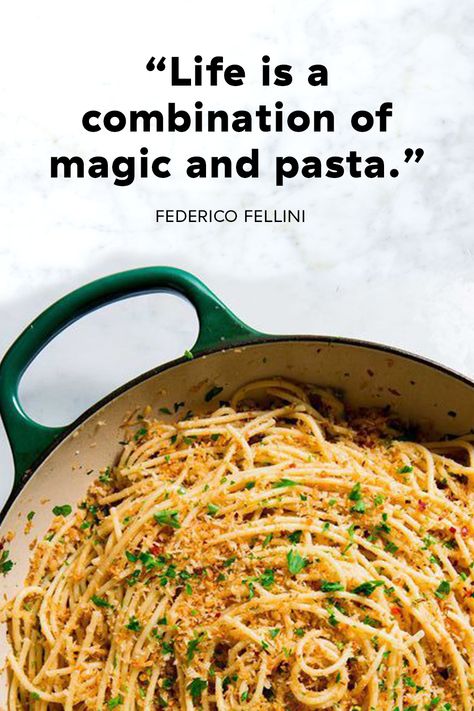 "Life is a combination of magic and pasta." #quotes #food #qotd #funny #short #pasta #magic #famous Best Food Quotes, Pasta Quotes Italian, Life Is A Combination Of Magic And Pasta, I Love Pasta Quotes, Pasta Quotes Funny, Italian Food Quotes, Pasta Quotes, Motivational Fitness Quotes, Healthy Food Quotes