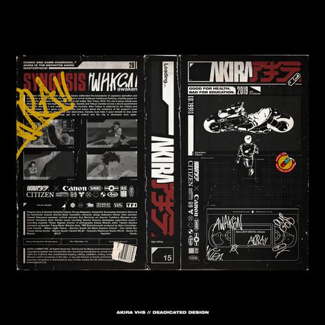 ArtStation - DEADicated Design - Akira VHS Cover Design Layout Editoriale, Vhs Cover, Indie Game Art, Film Poster Design, Facebook Design, Album Art Design, Magazine Layout Design, Graphic Design Layouts, Collage Design