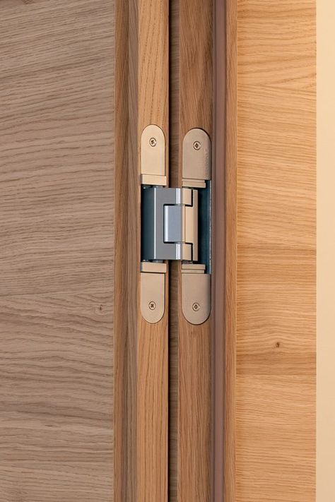 Concealed Hinge Open 180 degrees Concealed Door Hinges, Hidden Door Hinges, Barn Door Hinges, Hidden Hinges, Joinery Details, Flush Doors, Secret Door, Door Design Modern, Concealed Hinges