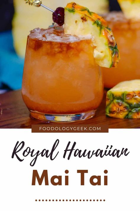 Hawaiian Rum Punch Recipes, Hawaiian Mai Tai Recipe, Mai Tai Recipe, Mai Tai Cocktail, Hawaiian Drinks, Ticket To Paradise, Hawaiian Cocktails, Tiki Cocktail, Hawaii Food