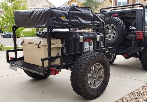 Jeep Camping Trailer, Bug Out Trailer, Jeep Camper, Vw T3 Doka, Overland Camping, Compact Camping, Camping Trailer Diy, Jeep Trailer, Camp Trailers