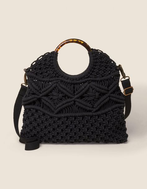 Macrame Cross, Macrame Bags, Macrame Purse, Black Macrame, Chevron Bracelet, Body Black, Street Swag, Handbags And Purses, Macrame Bag