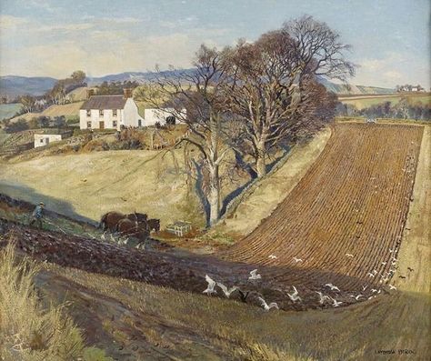 helen warlow on Twitter: "James Mackintosh Patrick(1907-98 Scottish). Landscape painter of Angus and Dundee always with lots of detail. He didn’t g venture far . He was a teacher at Dundee school of Art for most of his life and enjoyed his Saturday mornings when he ran a popular non vocational class https://t.co/hEY8pXZxRX" / Twitter Nature, Edward Bawden, Lovely Paintings, Fall Landscape Painting, Fall Landscape, Farm Art, Scottish Artists, Scottish Landscape, Art Society