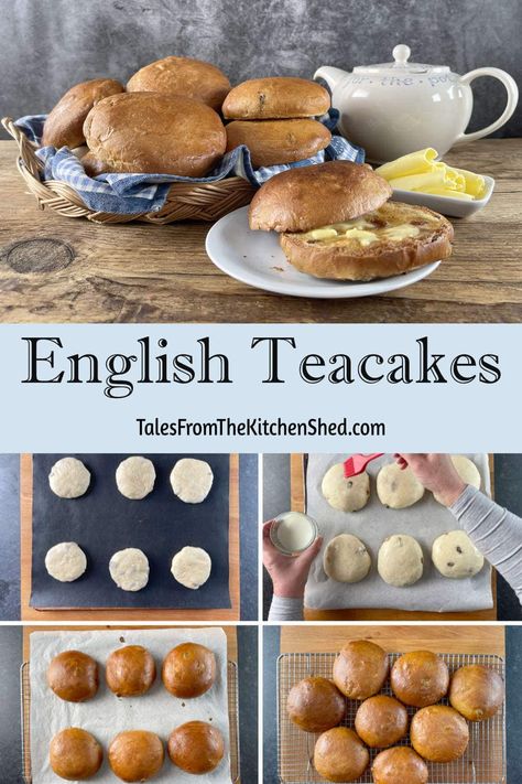 Traditional English Teacakes Toasted Teacakes, Pizza Recipies, Traditional English Food, Bake Ideas, English Scones, English Recipes, Tea Treats, Frugal Food, British Recipes