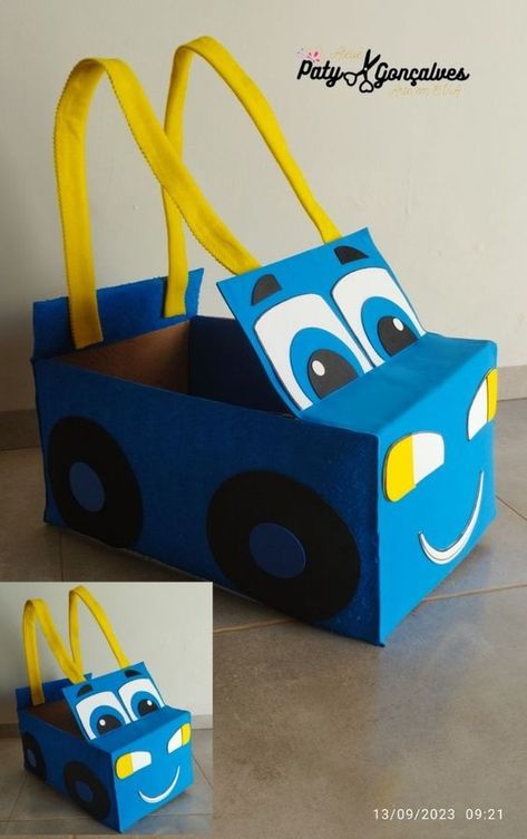 Cardboard Box Car, Car Activities, Cardboard Car, Cardboard Box Crafts, Preschool Arts And Crafts, Cars Birthday, Diy Car, Art Drawings For Kids, Cardboard Crafts