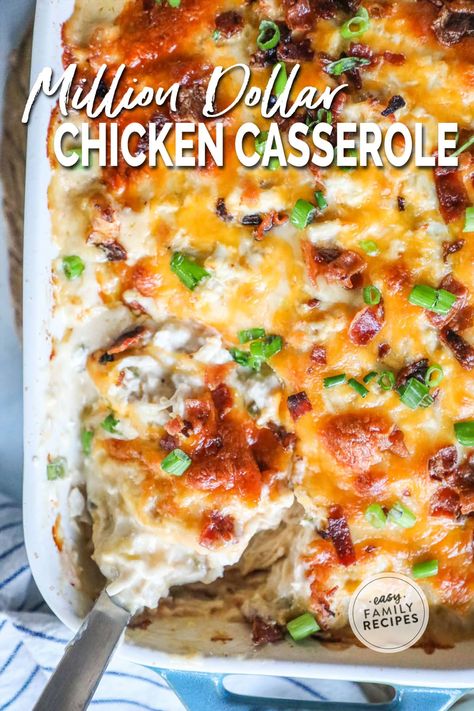 Chicken Casserole With Rice, Chicken Bacon Casserole, Million Dollar Chicken Casserole, Casserole With Rice, Chicken Breast Casserole Recipes, Busy Weeknight Meals, Chicken Breast Casserole, Million Dollar Chicken, Cheesy Chicken Casserole