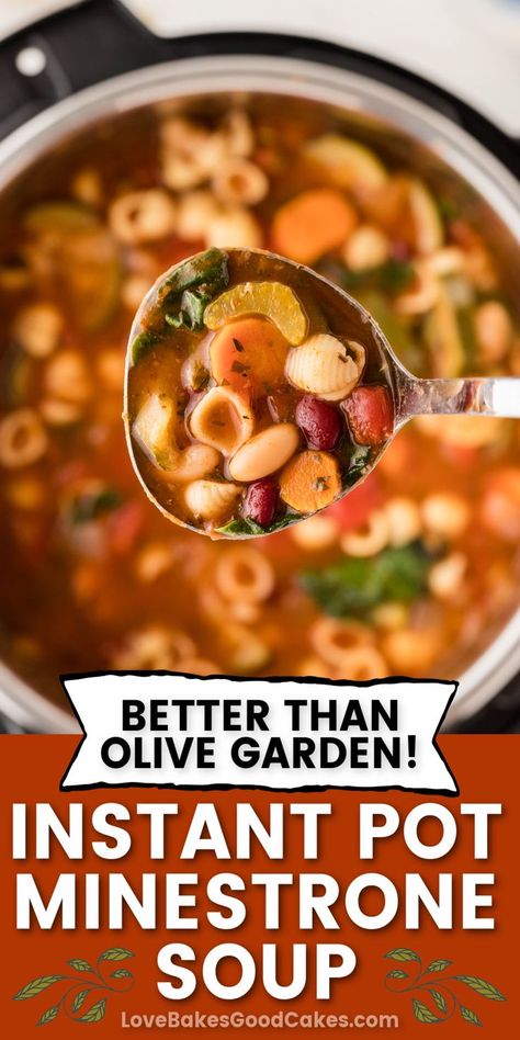 Instant Pot Minestrone Soup recipe Vegetarian Soup Recipes Instant Pot, Insta Pot Soup Recipes Easy, Healthy Soup Recipes Instant Pot, Instapot Soup Recipes Easy, Instant Pot Soup Vegetarian, 3 Bean Minestrone, Instant Pot Vegetable Soup Recipes, Instapot Stews, Ministroni Soup Recipe Instant Pot