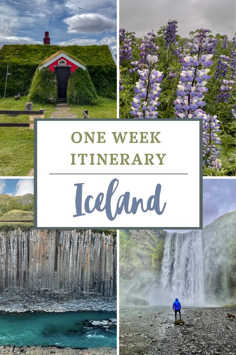 ICELAND ITINERARY: ONE-WEEK ROUND TRIP IN ICELAND Iceland 4 Day Itinerary, Iceland 7 Day Itinerary, Iceland Itinerary Summer, 7 Days In Iceland, Iceland In April, Iceland With Kids, Places In Iceland, Norway Trip, Iceland Summer