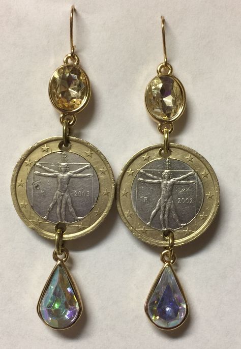 Italian Earrings, Saint Jewelry, Quirky Jewelry, Mystical Jewelry, Mixed Metal Jewelry, Italian Jewelry, Dope Jewelry, Ancient Jewelry, Funky Jewelry