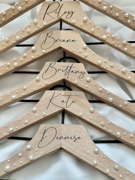 Bridesmaid Hangers Diy, Diy Wedding Hangers, Wedding Party Hangers, Bridesmaid Dress Hangers, Bride Hanger Personalized, Personalized Bridesmaid Hangers, Diy Bridal Party, Bridal Hangers Personalized, Bridal Party Hangers