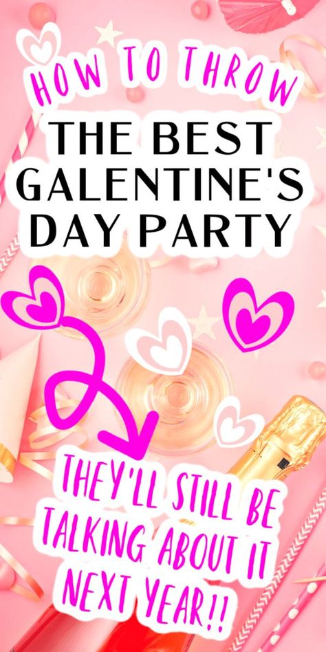 Galentines Day Ideas (Fun Valentine's Day Party For Friends) text over pink galentines party theme table Activities For Galantines, Christian Galentines Party Ideas Girls Night, Galentine Ideas For Teens, Things To Do At A Valentines Day Party, Galentines Party Ideas Christian, Galentines Brunch Activities, Galentines Party Playlist, Valentines Womens Ministry Ideas, Galentines Party Activity