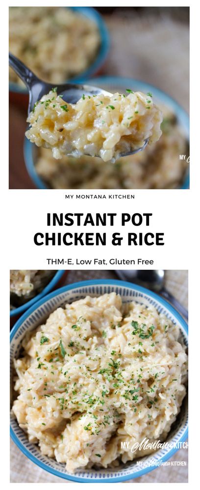 Essen, Instant Pot Chicken And Rice, Montana Kitchen, Chicken And Rice Recipe, Easy Chicken And Rice, Gluten Free Living, Instant Pot Recipes Chicken, Chicken And Rice, Easy Cheesy