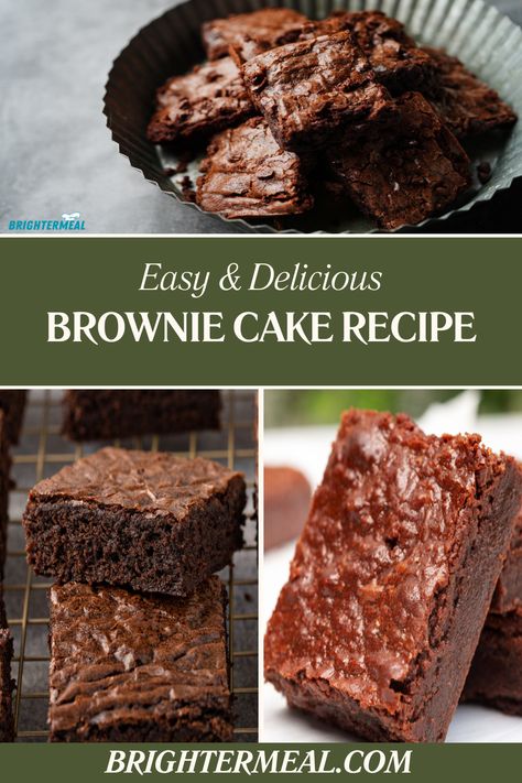 Brownie Cake Recipe How To Decorate Brownies, Easy Delicious Brownies, Cakey Brownies, Decorated Brownies, Cake Like Brownies, Brownie Cake Recipe, Brownies Cake, Recipes For Baking, Cake Brownies