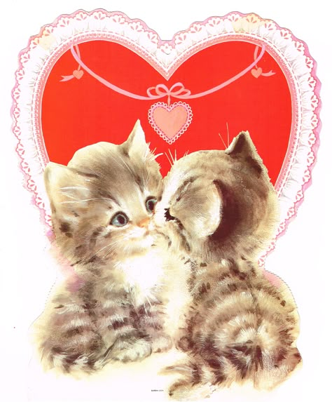 Vintage Valentine Cards, Vintage Valentine, Sonny Angel, Vintage Valentines, Silly Cats, Valentine Cards, Cat Owners, Vintage Cards, My Valentine