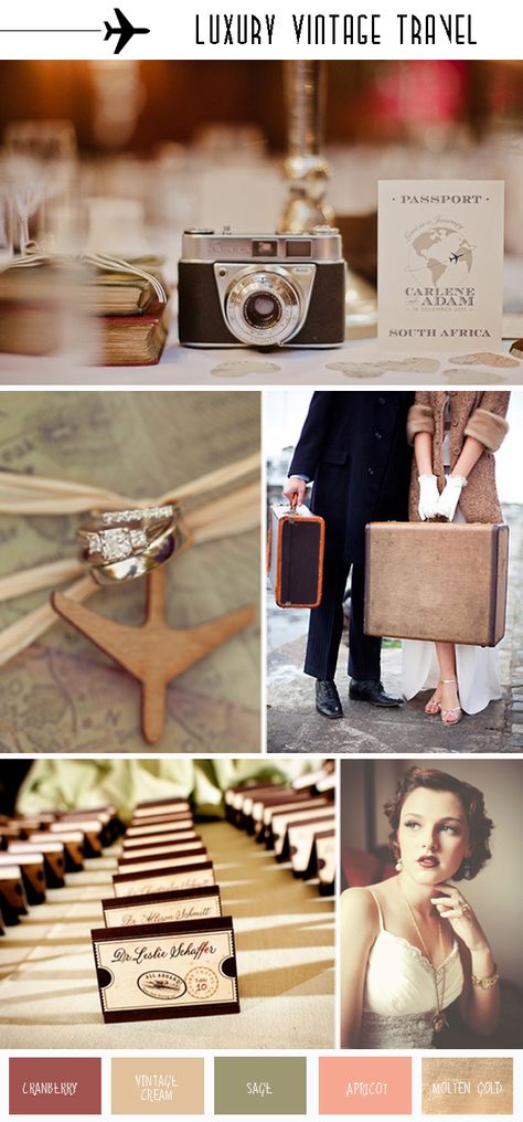 Come Fly With Me? Luxury Vintage Travel | Wedding Inspiration & Ideas - Wedding Inspirations & Ideas | UK Wedding Blog: Want That Wedding Vintage Travel Wedding Theme, Vintage Travel Wedding, Vintage Travel Themes, Fly With Me, Yosemite Wedding, Travel Theme Wedding, Wedding Inspiration Board, Vintage Inspired Wedding, Travel Themes